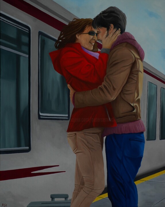 Pintura titulada "Loving home coming" por Peter Seminck, Obra de arte original, Oleo