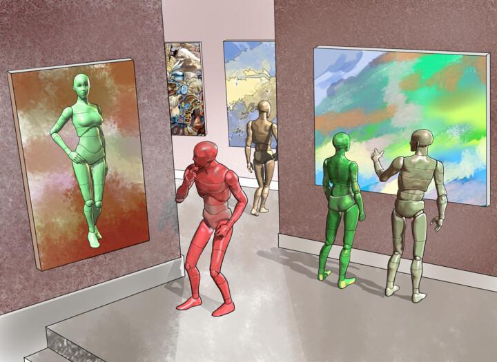 Digital Arts titled "Cyber Gallery" by Peter Wingham, Original Artwork, 2D Digital Work