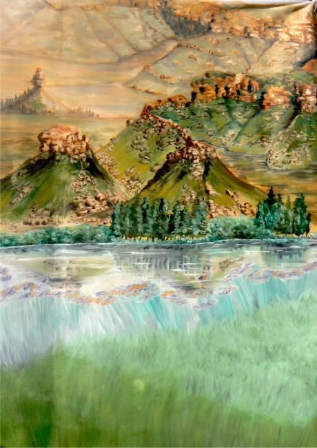 Installazione intitolato "water and mountains…" da Peter Maphatsoe, Opera d'arte originale