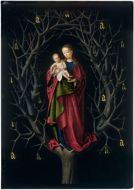 Peinture intitulée "La Vierge de l'arbr…" par Petrus Christus, Œuvre d'art originale, Huile