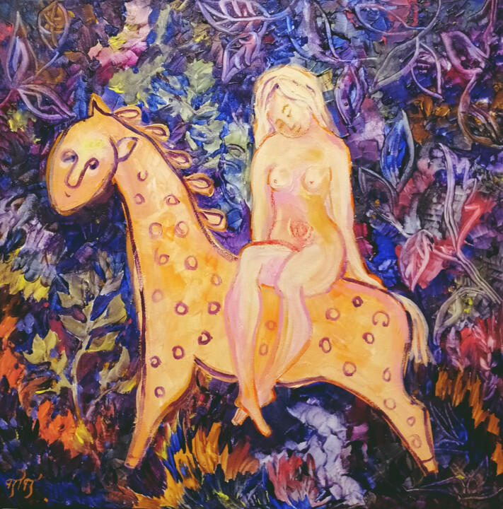 제목이 "Enchantment of the…"인 미술작품 Tatyana Pchelnikova로, 원작, 아크릴 나무 들것 프레임에 장착됨