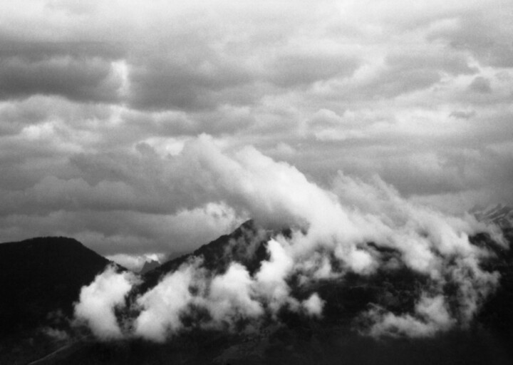 Photography titled "Les Alpes après L'o…" by Philippe Berthier, Original Artwork, Digital Photography