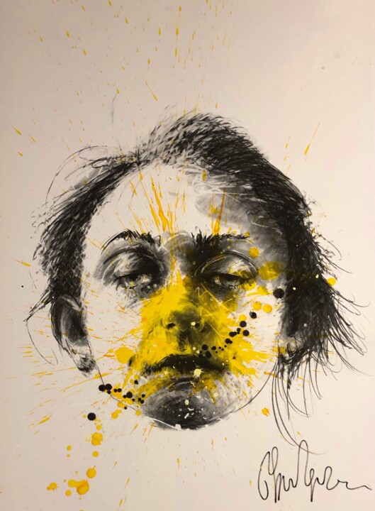 Peinture intitulée "Jeune adulte jaune 1" par Philippe Pasqua, Œuvre d'art originale, Acrylique