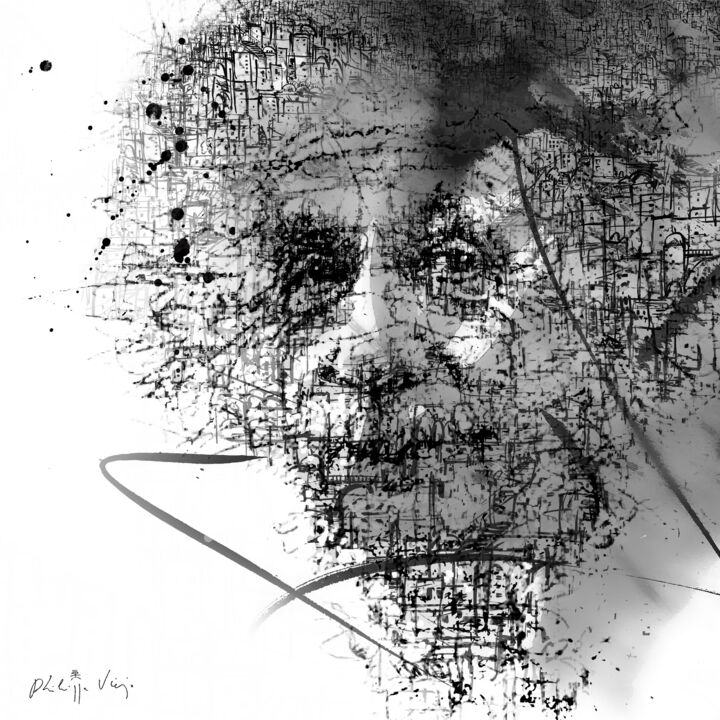 Digital Arts titled "Albert" by Philippe Viejo, Original Artwork, Digital Painting
