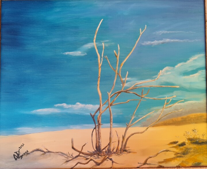 Malarstwo zatytułowany „Desert 1 : Branchet…” autorstwa Philippe Vignaux, Oryginalna praca, Olej