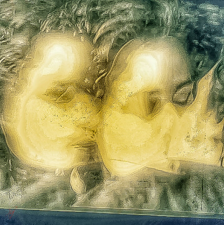 Fotografía titulada "A kiss" por Philippe Loze, Obra de arte original, Fotografía digital