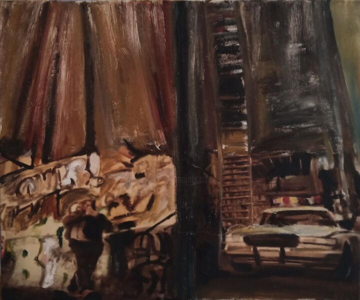 Pittura intitolato "Fuite" da Pierre Ann Dargent, Opera d'arte originale, Olio