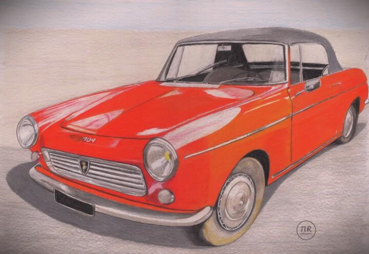 제목이 "Peugeot 404 cabriol…"인 그림 Pierre Bayet로, 원작, 연필