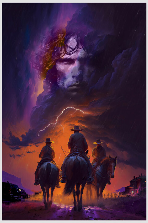 数字艺术 标题为“Riders on the storm” 由Pierre Duquoc, 原创艺术品, 数字油画