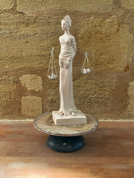 Sculpture titled "L'ENTRAVEE" by Pierre Florence, Original Artwork, Terra cotta