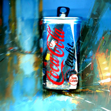 Arts numériques intitulée "Coca cola" par Pierre Olié, Œuvre d'art originale, Peinture numérique Monté sur Châssis en bois