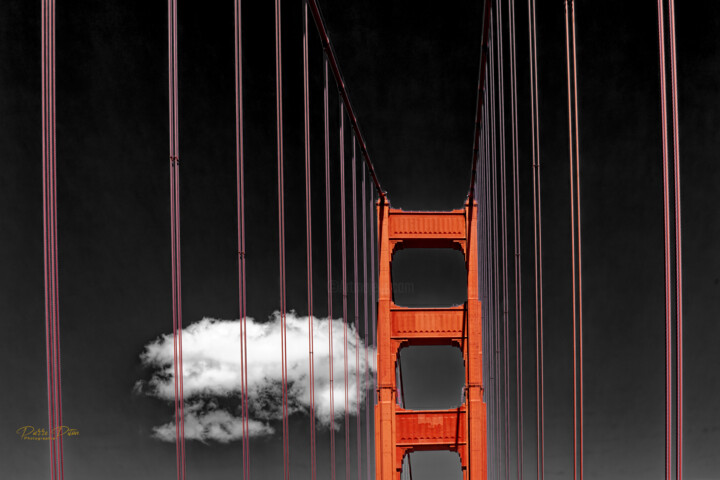 Photography titled "Golden Gate rouge e…" by Pierre Piton, Original Artwork, Digital Photography