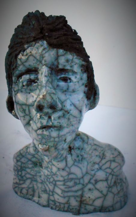 Sculptuur getiteld "Personnage imaginai…" door Quinquin, Origineel Kunstwerk, Keramiek