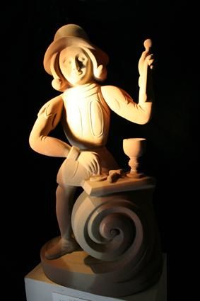 Escultura intitulada "le-bateleur1.Le ven…" por Pierre Vexlard, Obras de arte originais