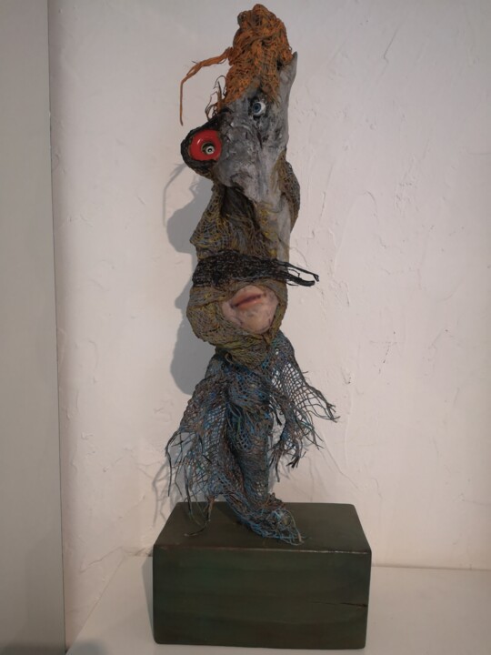 Escultura titulada "Androgyne" por Pilado, Obra de arte original, Madera