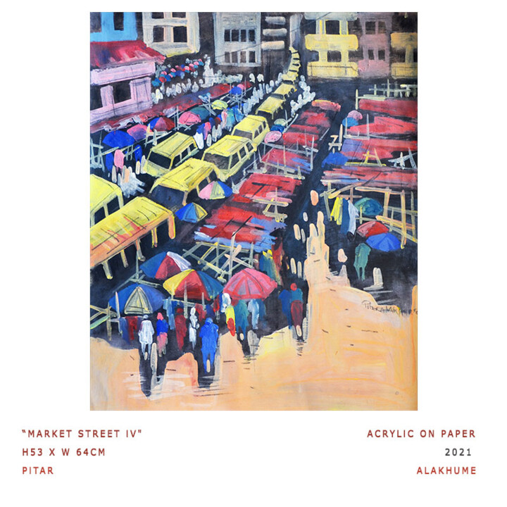 "Market Street Iv" başlıklı Tablo Pitar Alakhume Signature Art Gallery tarafından, Orijinal sanat, Akrilik