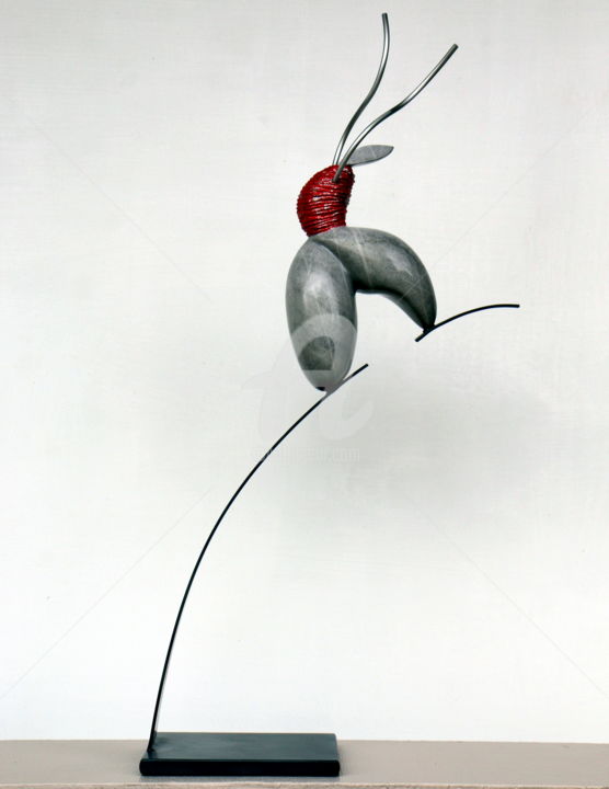 Sculpture titled "Légèreté" by Didier Poisson, Original Artwork, Metals