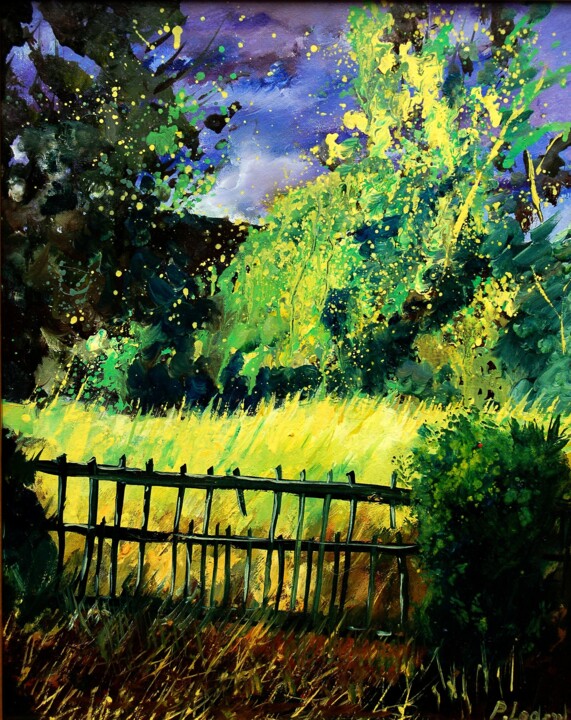 제목이 "Sunlight"인 미술작품 Pol Ledent로, 원작, 기름 나무 들것 프레임에 장착됨