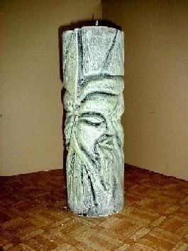 Sculpture titled "rosto" by Officina Das Velas, Original Artwork, Other