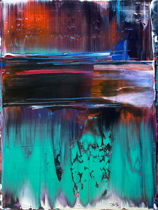 Peinture intitulée "Flatlining" par Preston M. Smith (PMS), Œuvre d'art originale, Acrylique Monté sur Châssis en bois