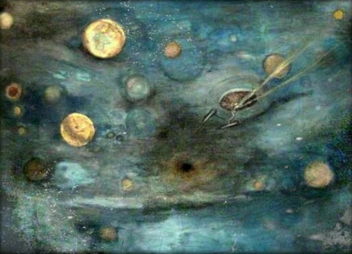 Malerei mit dem Titel "Unendlichkeit" von Barbaram, Original-Kunstwerk, Acryl