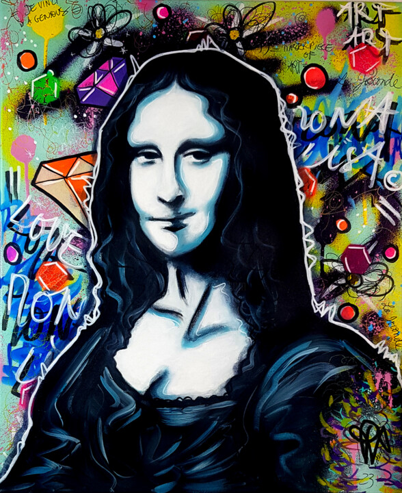 Peinture Pop Art Mona Lisa Tableau La Jo, Painting by Priscilla