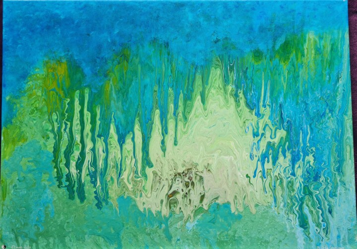 Pittura intitolato "La forêt" da Priscillia Leroy Lopez (Fleurhope), Opera d'arte originale, Acrilico
