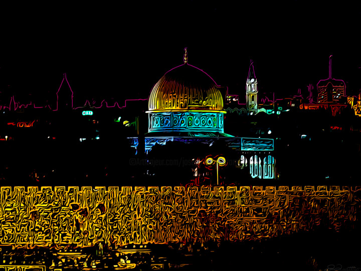 Digital Arts με τίτλο "Dome of the Rock We…" από J.A. Quattro (Qu4ttroStudio), Αυθεντικά έργα τέχνης, Μη χειραγωγημένη φωτογ…