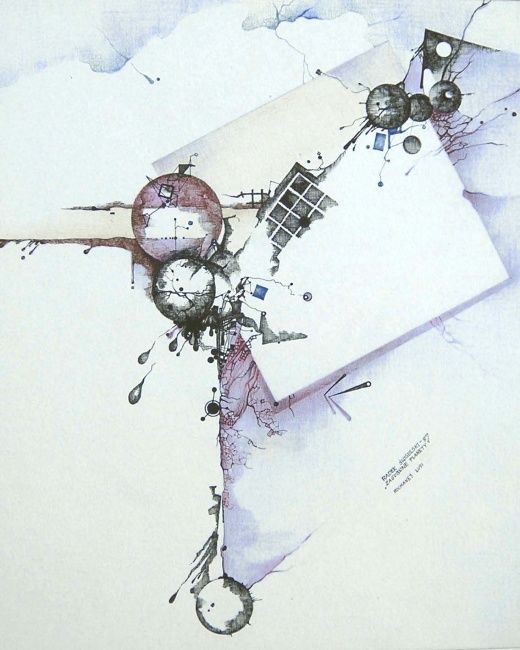 Drawing titled "LOST PLANETS 1" by Radek Inny, Original Artwork, Other