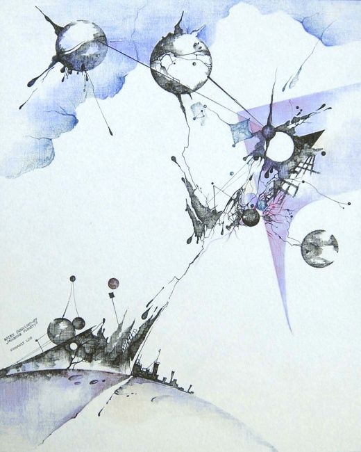 Drawing titled "LOST PLANETS 3" by Radek Inny, Original Artwork, Other