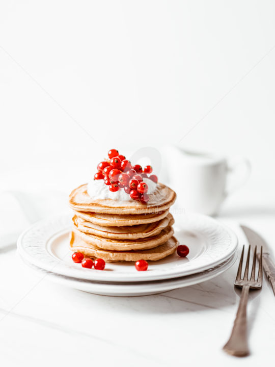 American Pancakes, Cranberry Fruits, Foo, Photography by Radu Bercan |  Artmajeur