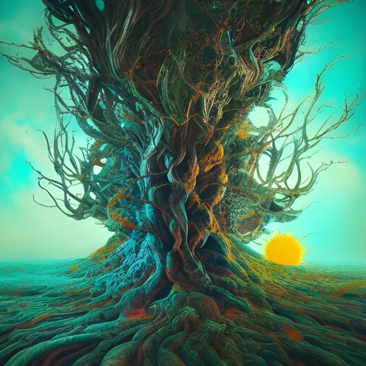 Artes digitais intitulada "Tree" por Rafał Bartoszczyk, Obras de arte originais, Trabalho Digital 2D