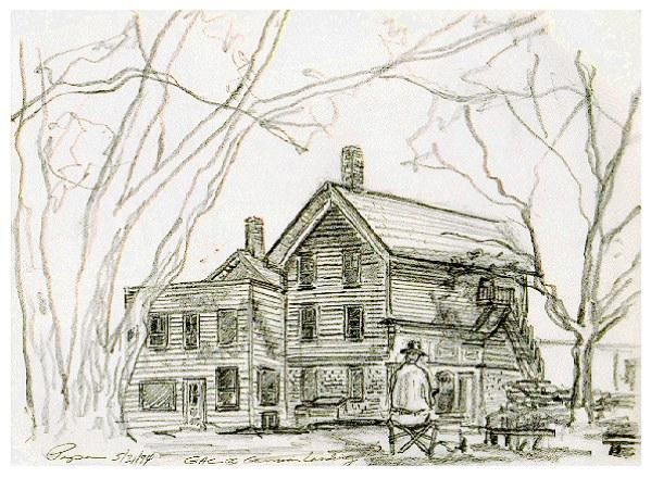 Drawing titled "Artist at Garrison" by Ralph Papa, Original Artwork, Other