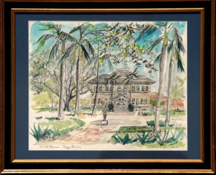 Painting titled "The Cornell Museum" by Ralph Papa, Original Artwork, Oil