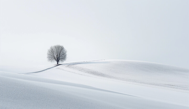 Arts numériques intitulée "Winter landcsape" par Ramona Gliga, Œuvre d'art originale, Collage numérique
