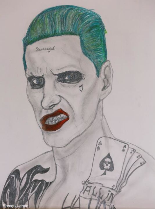 Joker Version Suicide Squad Drawing By Randy Lac Artmajeur