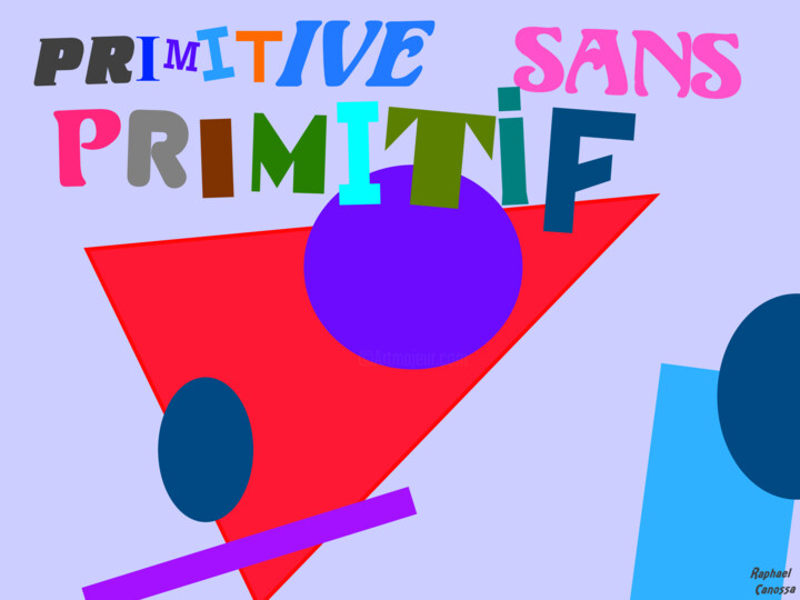 Artes digitais intitulada "Primitive Sans Prim…" por Raphael Canossa, Obras de arte originais, Pintura digital