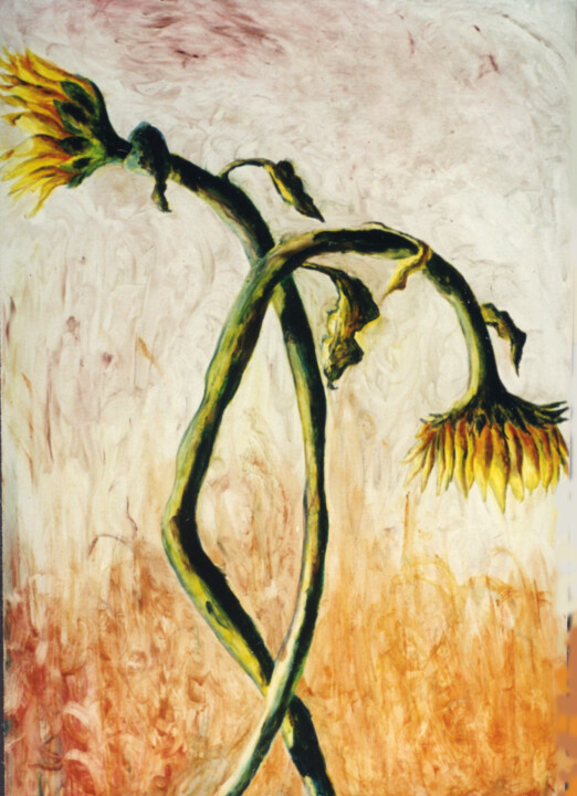 Peinture intitulée "sunflowers painting…" par Raphael Perez, Œuvre d'art originale, Acrylique