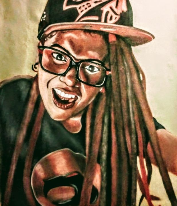 Drawing titled "Autoretrato Nicolle…" by Nicolle Fernández, Original Artwork, Chalk