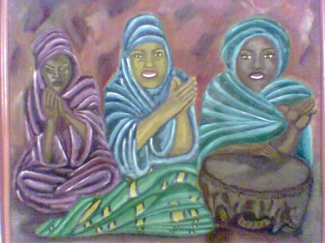 Painting titled "Sahrawiat.jpg" by Rachidart Portraitiste, Original Artwork