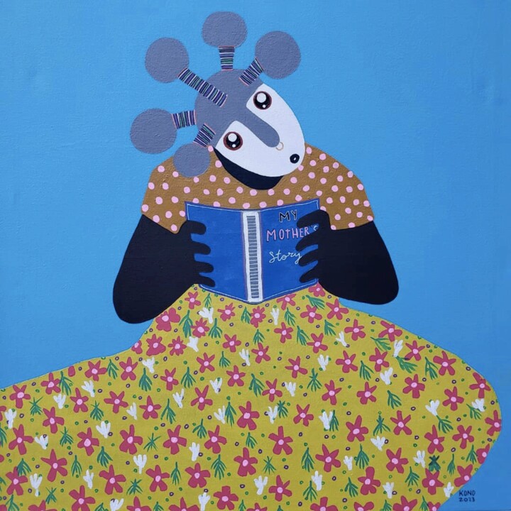 Pintura titulada "My mother story" por Raymond Yves Kono (Ntshi-Ntshim), Obra de arte original, Acrílico