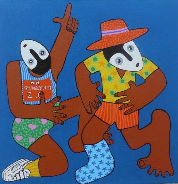 Painting titled "Tchapeur 2.0" by Raymond Yves Kono, Original Artwork, Acrylic