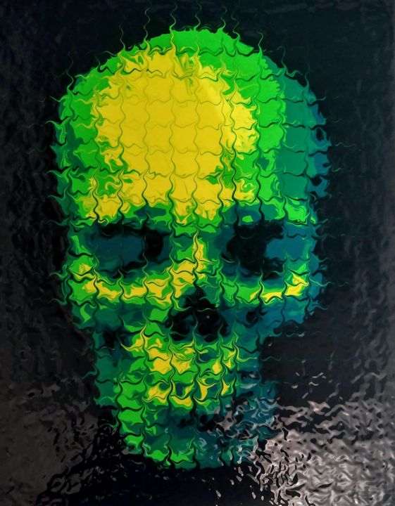 Skull Toxic, Painting by Reba