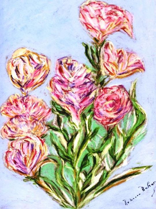 Zeichnungen mit dem Titel "Tulipes" von Rebecca Behar, Original-Kunstwerk