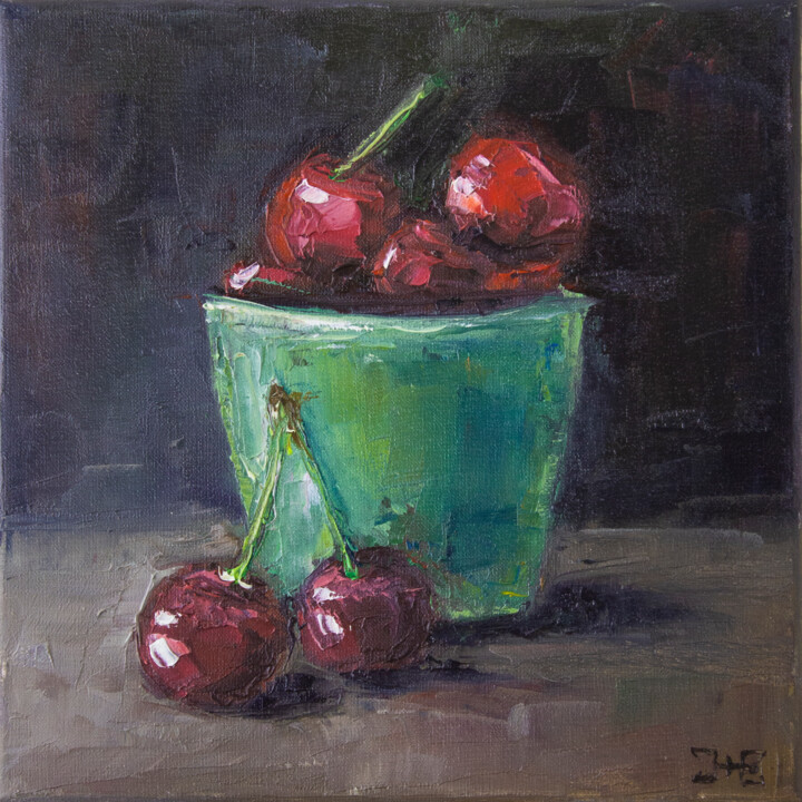 绘画 标题为“Cherries” 由Katerina Zhuchenko (RedHeadKat), 原创艺术品, 油