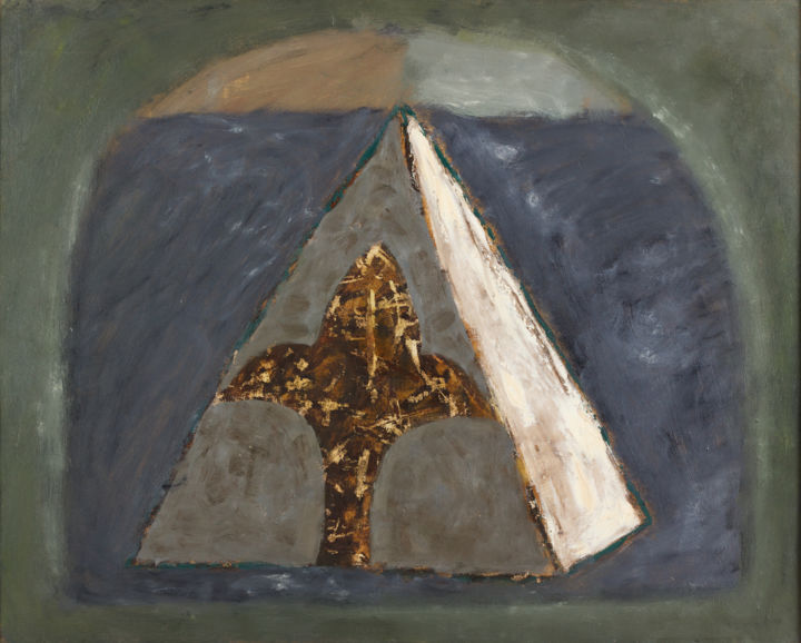绘画 标题为“Lily and pyramid.” 由Refat Mamutov, 原创艺术品, 油