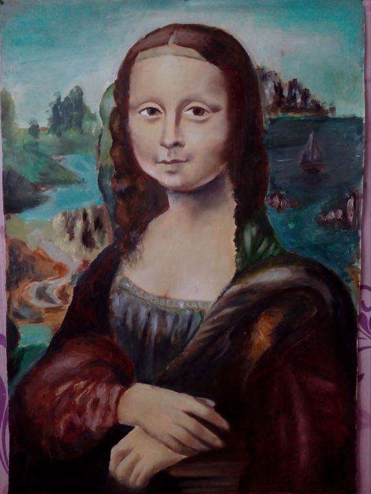 Peinture intitulée "Копия Леонардо да В…" par Regina Salikhova, Œuvre d'art originale