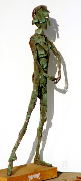 Sculpture titled "Young Man in Ballett" by Reiner Poser, Original Artwork, Wire