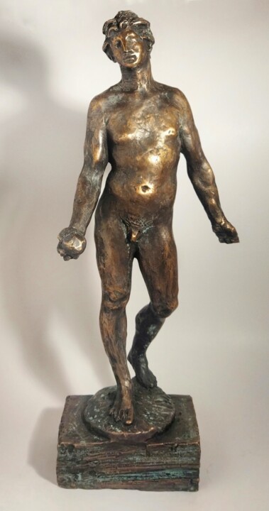 Skulptur mit dem Titel "Метатель ядра" von Renat Davletshin, Original-Kunstwerk, Bronze