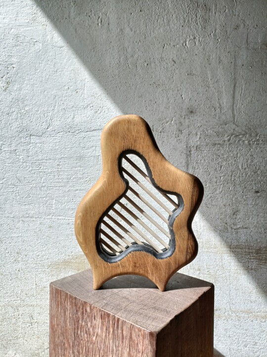Sculpture titled "Sculpture en chêne…" by Renat Shuteev, Original Artwork, Wood